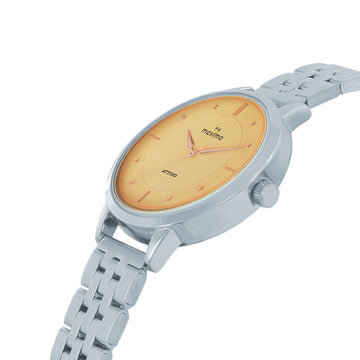 Maxima ATTIVO Women Rose Gold Dial Analogue Watch - 66750CMLI